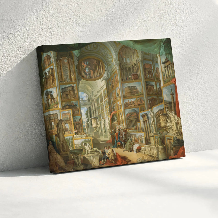 Panini Modern Rome Canvas Print | 18th Century Art Gallery | Gallery Wrapped Classical Wall Art | Collector's Gift for Art Historian