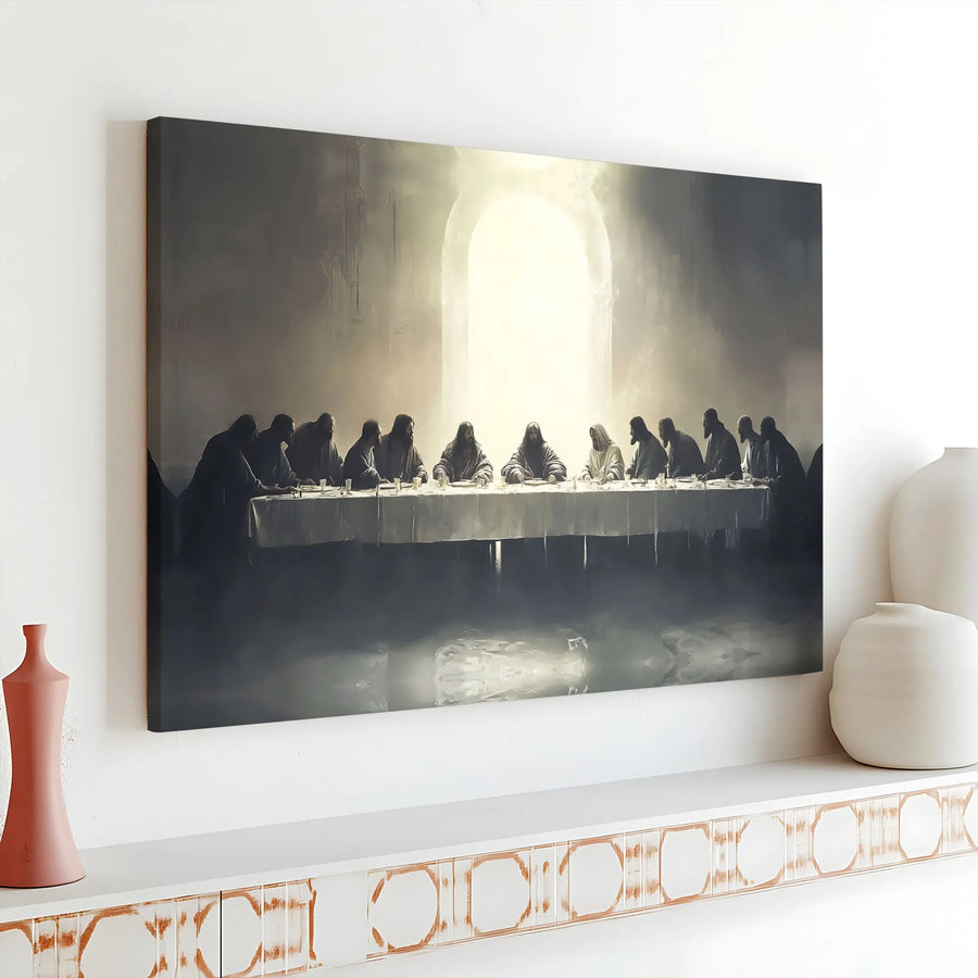 Last Supper Wall Art | Modern Religious Canvas Print | Premium Gallery Wrap Decor | Inspirational Christian Home Gift