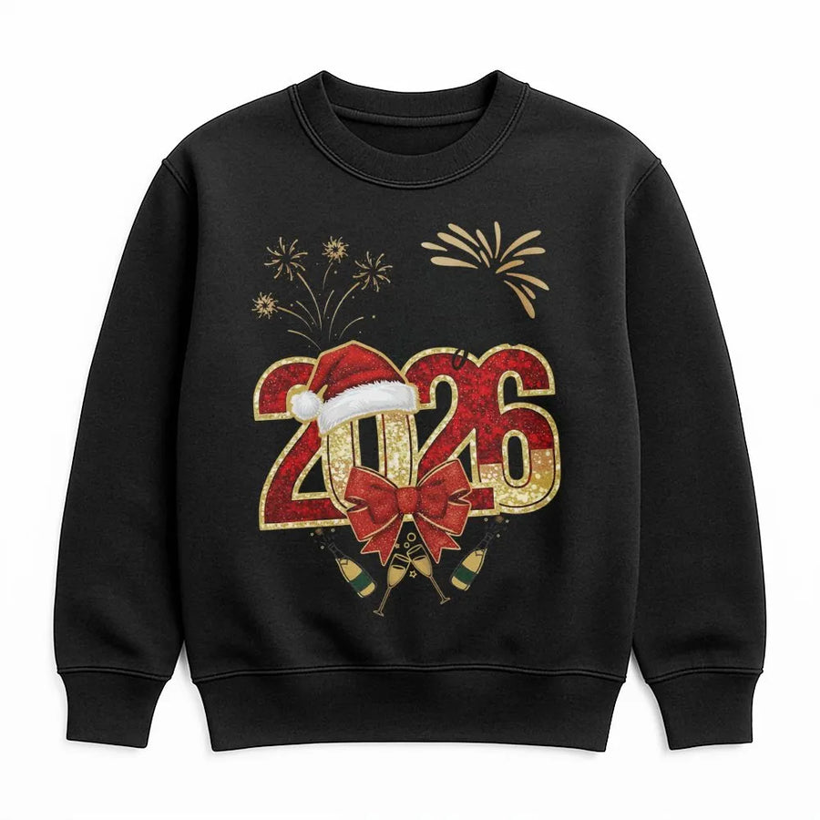 2026 New Year Sweatshirt | Happy New Year Graphic Design | Premium Cotton Blend | Unisex Holiday Party Outfit Gift for Men and Women
