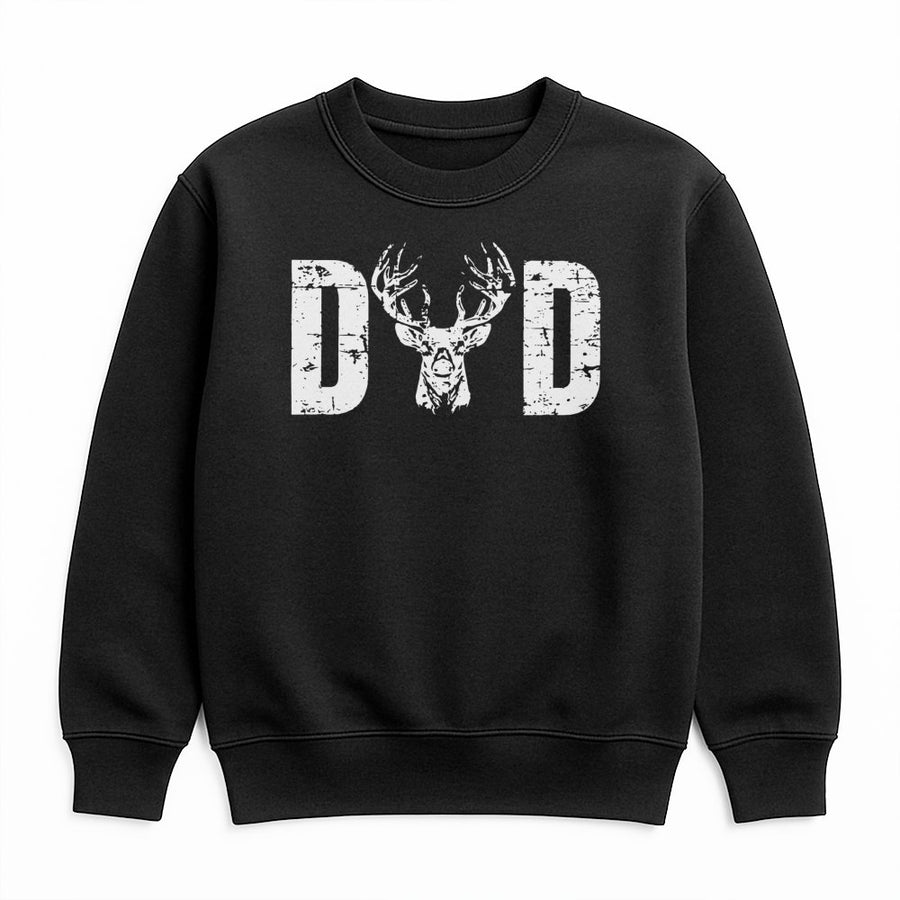 Hunting Dad Sweatshirt | Deer Antler Graphic Design | Premium Cotton-Poly Blend | Father's Day 2026 Gift for Outdoor Hunter Men