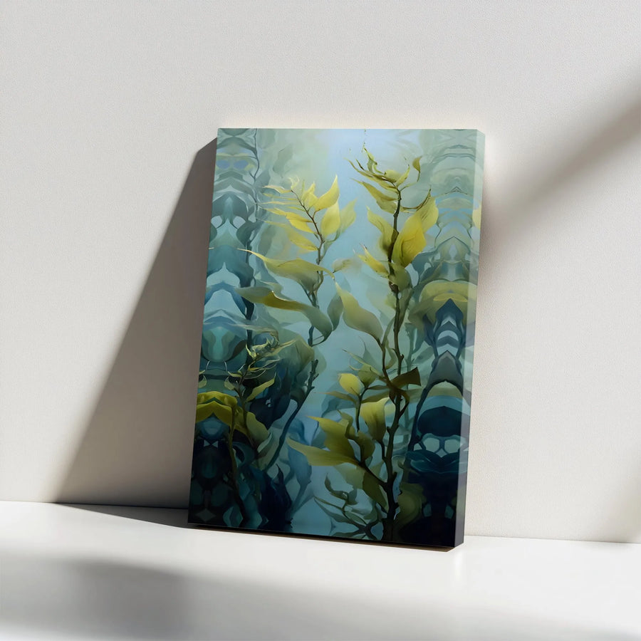 Kelp Forest Canvas Wall Art | Modern Coastal Underwater Scene | Premium Fade-Resistant Print | Beach House Decor Gift