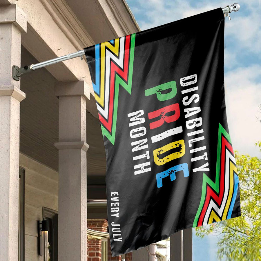 Disability Pride Month Flag | Inclusive Every July Celebration Banner | Premium UV-Resistant Polyester | Outdoor Home Decor Gift