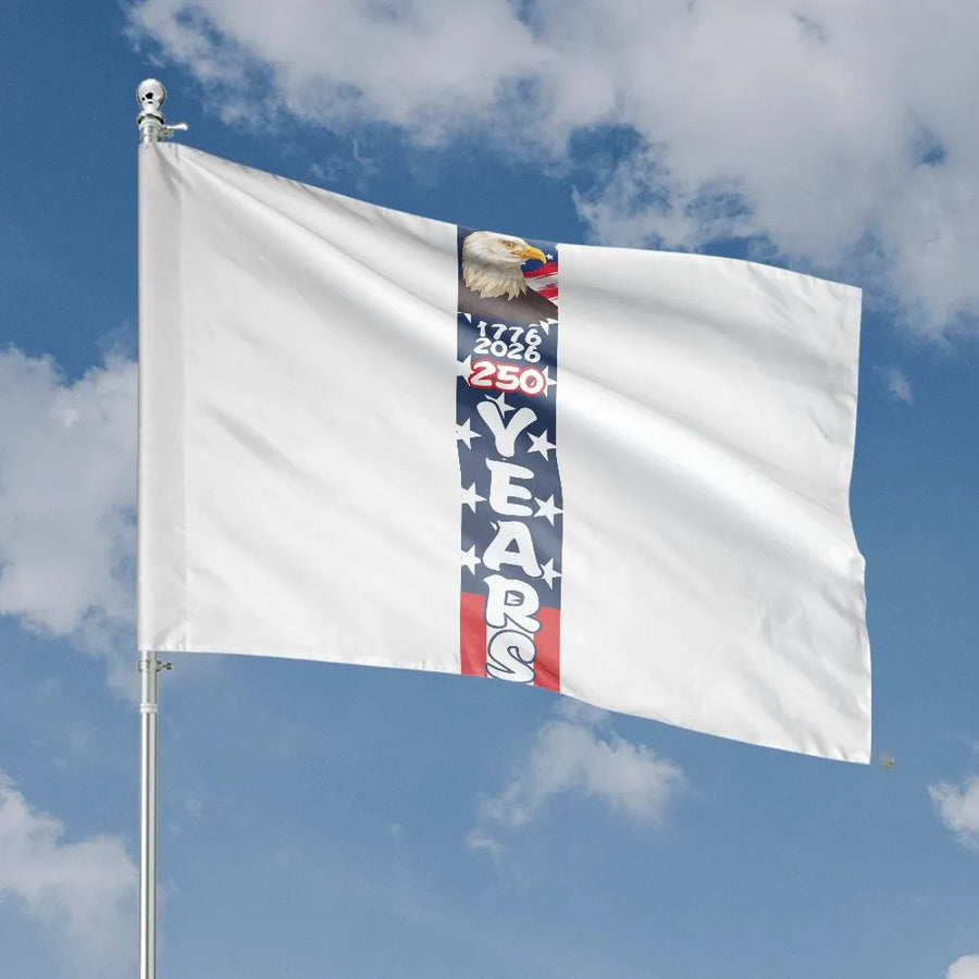 USA 250th Anniversary House Flag | Patriotic Eagle 1776-2026 Banner | Weather-Resistant Double Sided Print | Collector's Semiquincentennial Yard Decor Gift