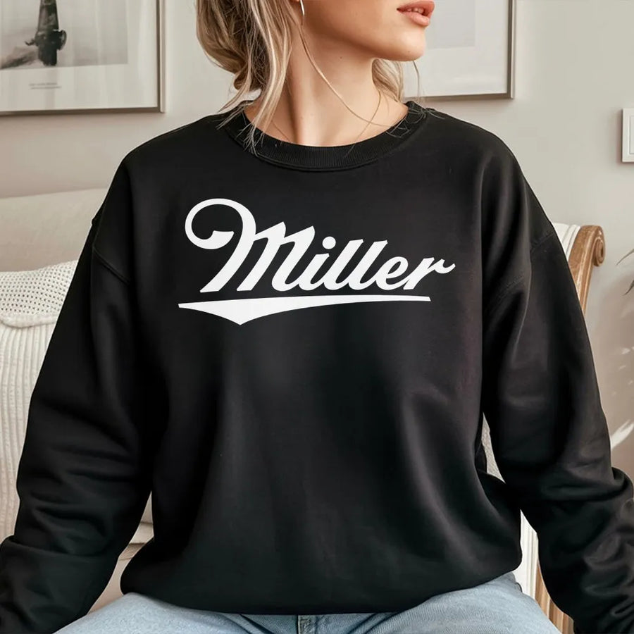 Miller Beer Vintage Baby Sweatshirt Y2k Fitted Sweatshirt, Trendy Baseball Game Outfit, Iconic Retro Sweatshirt, Soft Women'S Top