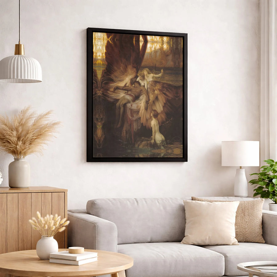 The Lament for Icarus by Herbert James Draper | Fine Art Museum Quality Canvas | 1.25 Inch Gallery Wrap | Classic Mythology Home Decor Gift