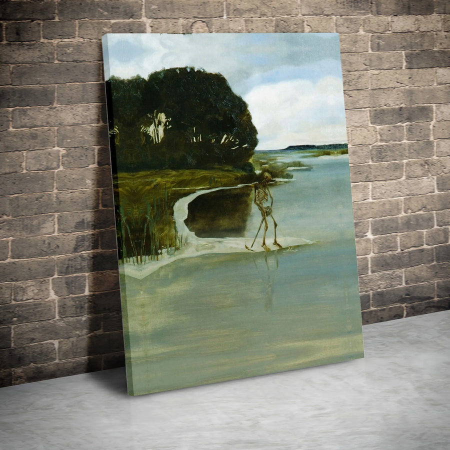 Poor Man's Grave by Akseli Gallen-Kallela | Fine Art Canvas Print | 1.25-Inch Premium Gallery Wrap | Dark Academic Home Decor Gift