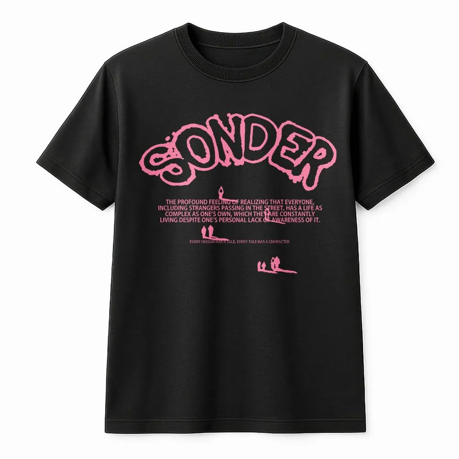 Sonder Definition T-Shirt | Aesthetic Quote Jumper with Meaning | Soft Unisex Crewneck | Thoughtful Gift for Deep Thinkers