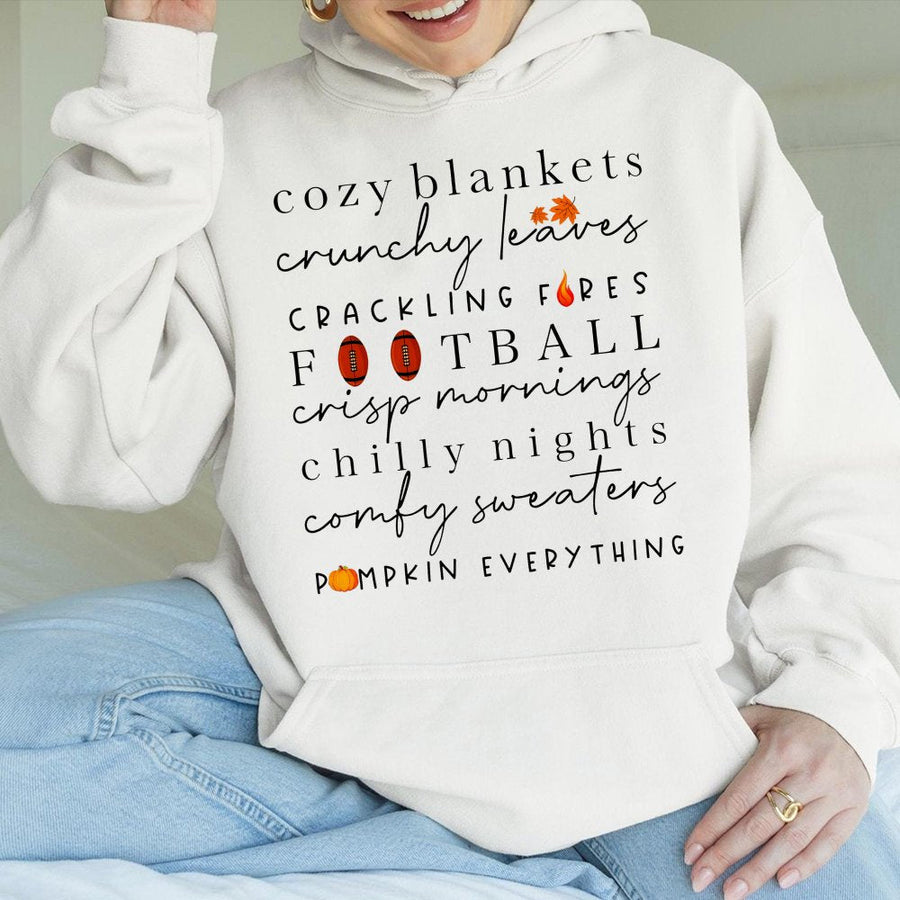 Fall Vibes Hoodie | Autumn Aesthetic Graphic Sweatshirt | Cotton-Polyester Blend | Trendy Pumpkin Season Gift For Her
