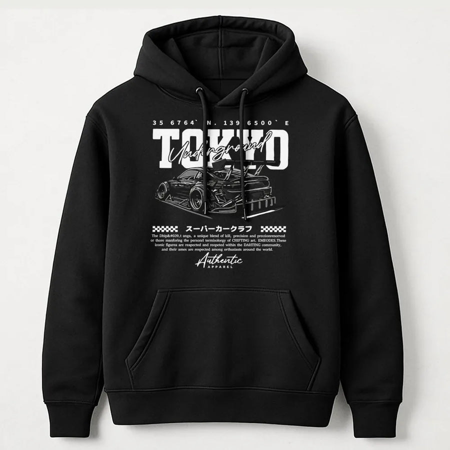 Tokyo Street Racing Hoodie | JDM Drift Car Graphic | Premium Cotton Blend | Gift for Car Enthusiasts & Tuner Fans