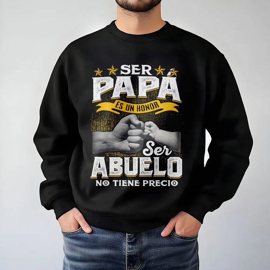 Ser Abuelo Sweatshirt | Spanish Grandpa Gift | Premium Cotton Blend Crewneck | Heartfelt Father's Day 2026 or Birthday Present for Abuelo