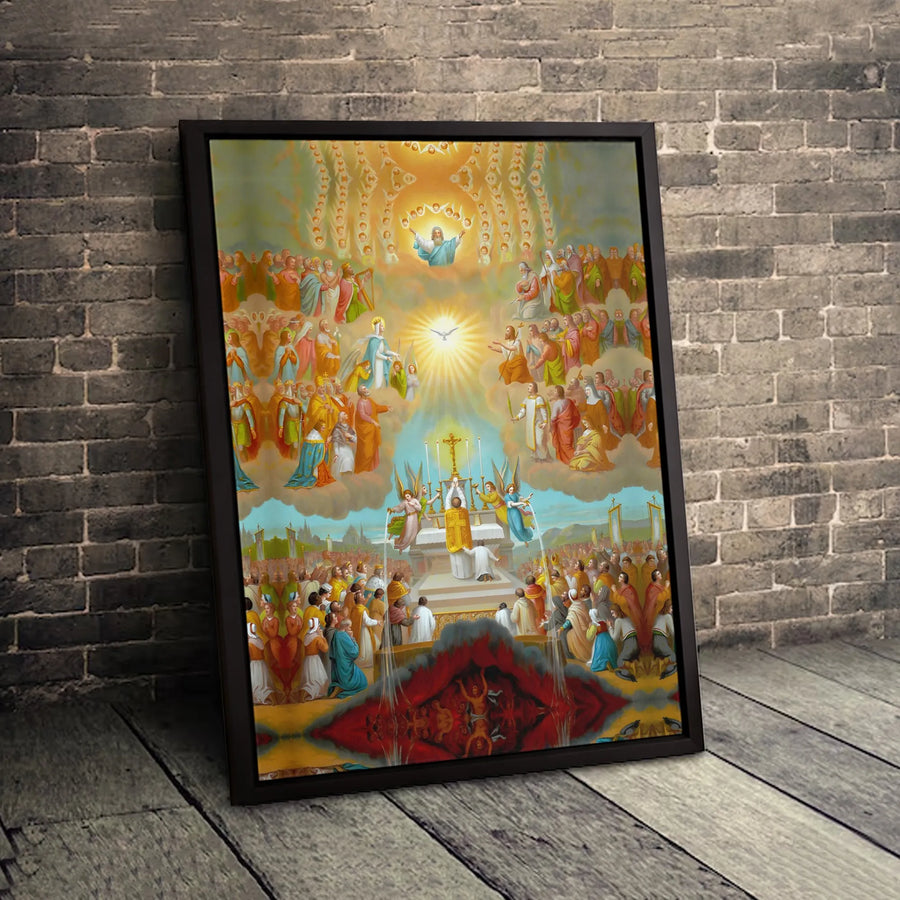 Holy Sacrifice Of The Mass Canvas | Catholic Religious Art | 1.25" Premium Gallery Wrap | Spiritual Home Decor Gift