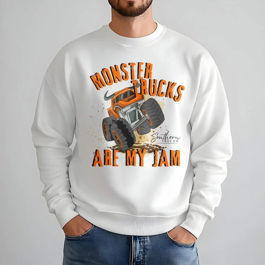 Monster Truck Sweatshirt | Retro Mud Racing Graphic Design | Premium Soft Cotton Blend | Gift For Boys Kids And Truck Fans
