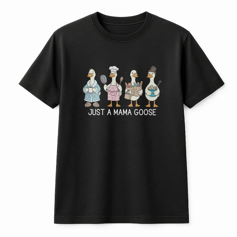 Funny Mama Goose T-Shirt | Cute Mom Life Graphic Sweatshirt | Premium Cotton Blend | Unique Mother's Day Gift for Women