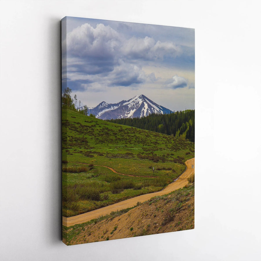 Mountain Landscape Canvas Art | Scenic Winding Road Nature Print | Premium 1.25-Inch Gallery Wrap | Home Office Wall Decor Gift