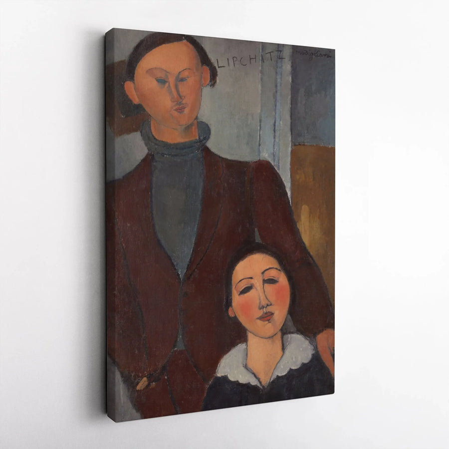 Modigliani Lipchitz Canvas Print | Famous Modernist Portrait Wall Art | Premium 1.25" Thick Canvas | Collector's Home Decor Gift for Art Lovers