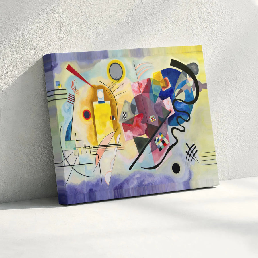 Kandinsky Yellow Red Blue Canvas Print | Famous Abstract Artwork Reproduction | Premium Gallery Wrapped Wall Art | Modern Home & Office Decor Gift