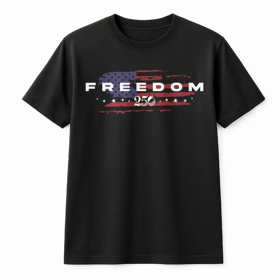 USA 250th Anniversary Shirt | Vintage American Flag Freedom Graphic | Premium Cotton Tee | Patriotic Gift for Men Women