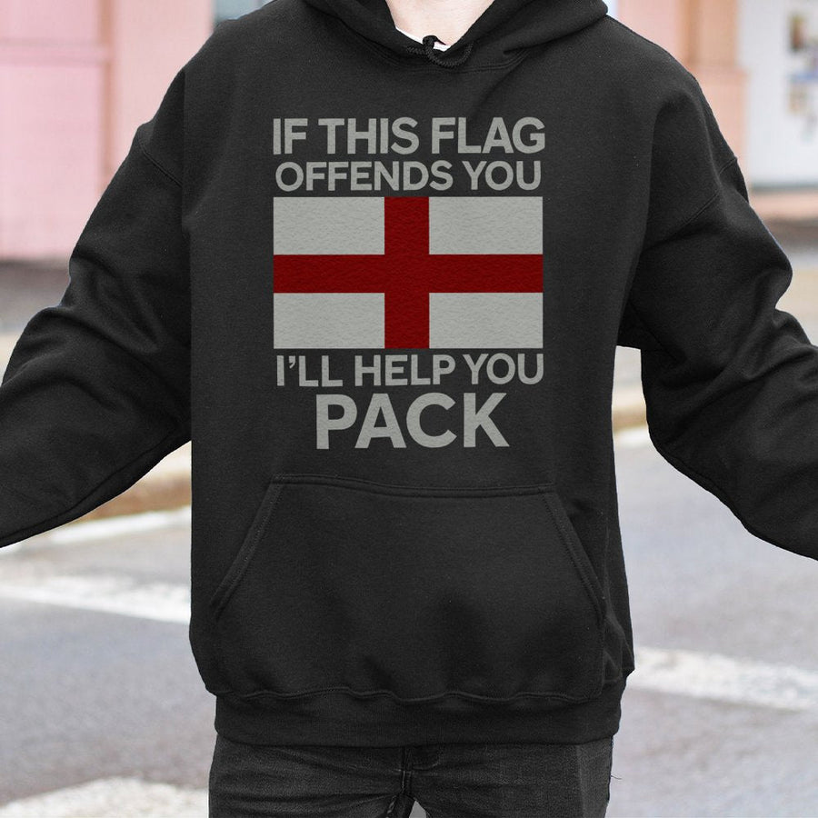 England Flag Hoodie | Patriotic British Pride Sweatshirt | Premium Cotton Blend | Gift for English Heritage Supporters