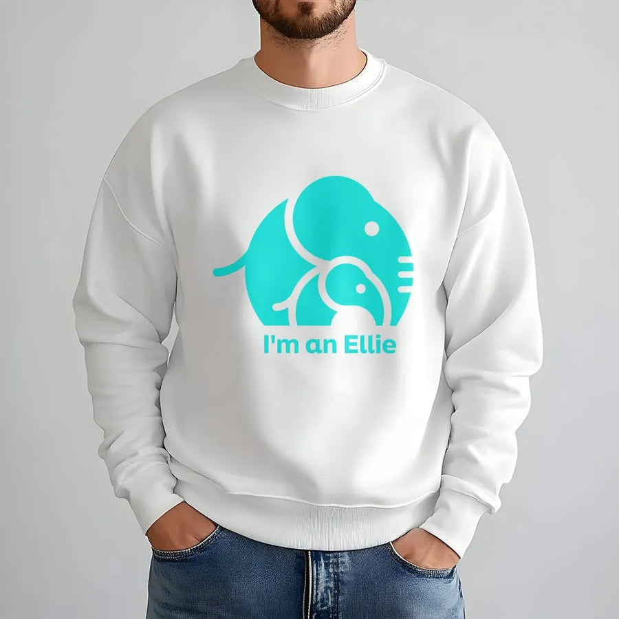 Elephant Graphic Sweatshirt | Mother and Baby Minimalist Art | Premium Cotton Blend | Gift for Animal Lovers