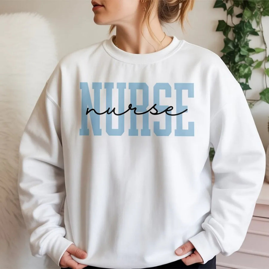 Nurse Sweatshirt | RN Appreciation Graphic Crewneck | Premium Cotton-Poly Blend | Gift for Nursing Student or Healthcare Professional