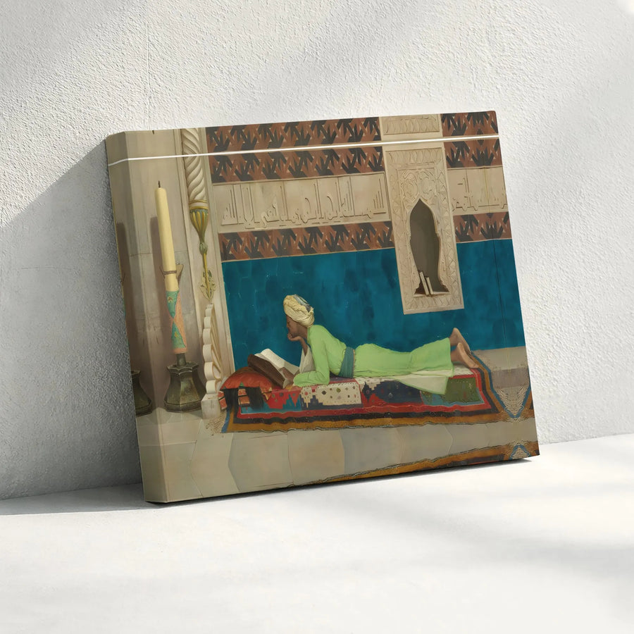 The Scholar Canvas Wall Art | Osman Hamdi Bey Orientalist Painting | Premium Gallery Wrapped Canvas | Cultural Home Decor Gift for Art Collector