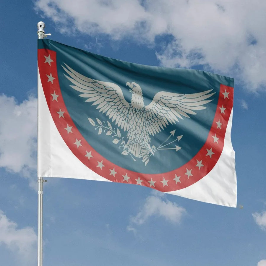 Patriotic American Eagle House Flag | Vintage Style Bunting with Star Border | Premium All-Weather Polyester | Gift for Porch & Yard Decor