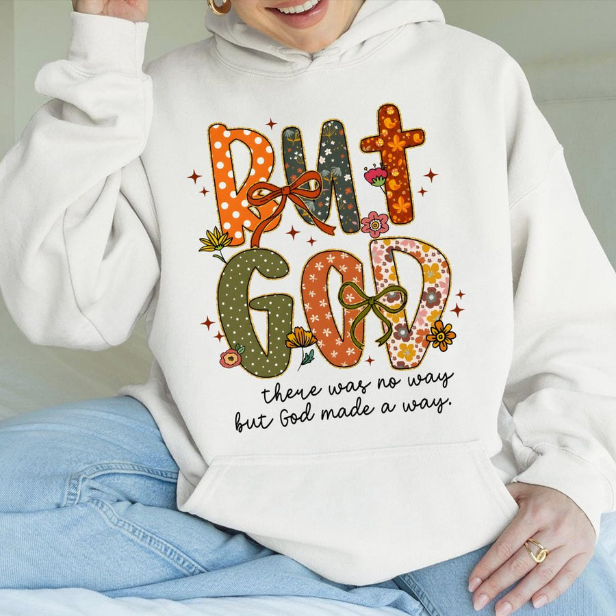 But God Hoodie | Floral Faith Inspirational Graphic | Premium Cotton Blend | Christian Gift for Women & Faith-Based Style