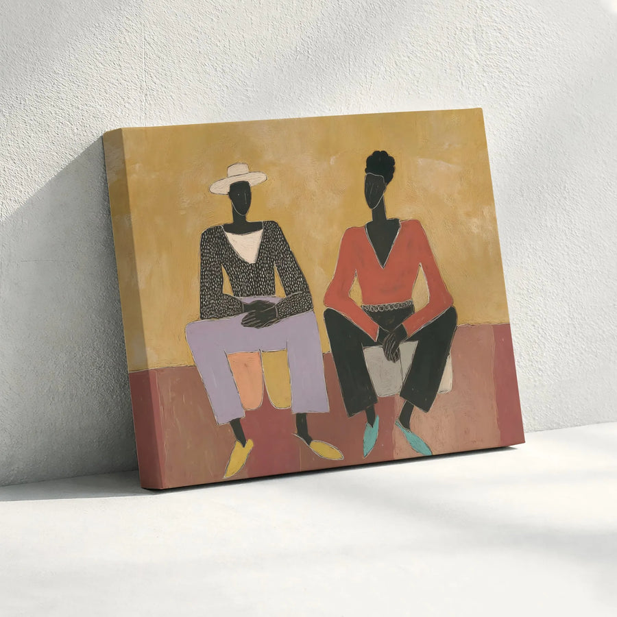 Abstract Black Women Wall Art | Modern Figurative Painting | Premium 1.25" Gallery Canvas | Home Office Decor Gift