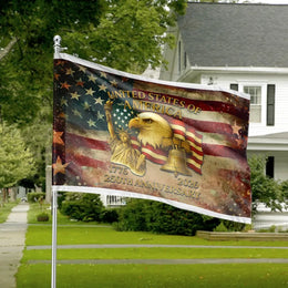 USA 250th Anniversary House Flag | Vintage 1776-2026 Patriotic Eagle Design | Double Sided Polyester Banner | Collector's Commemorative Yard Decor Gift