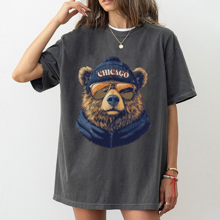 Vintage Chicago Bears Football T-Shirt Trendy Fan Gift Game Day Apparel Retro Fan Gear For Chicago Bears