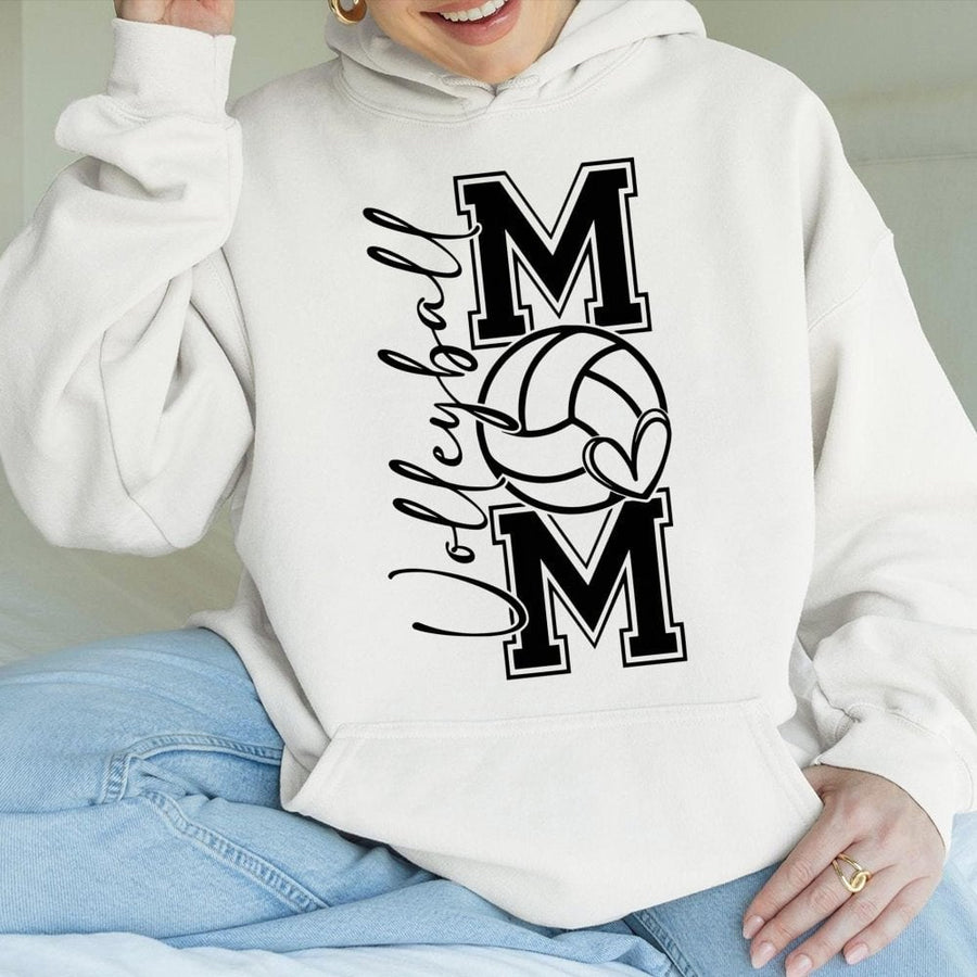 Volleyball Mom Hoodie | Game Day Sports Graphic Pullover | Premium Cotton Blend | Gift for Volleyball Mama and Team Supporters