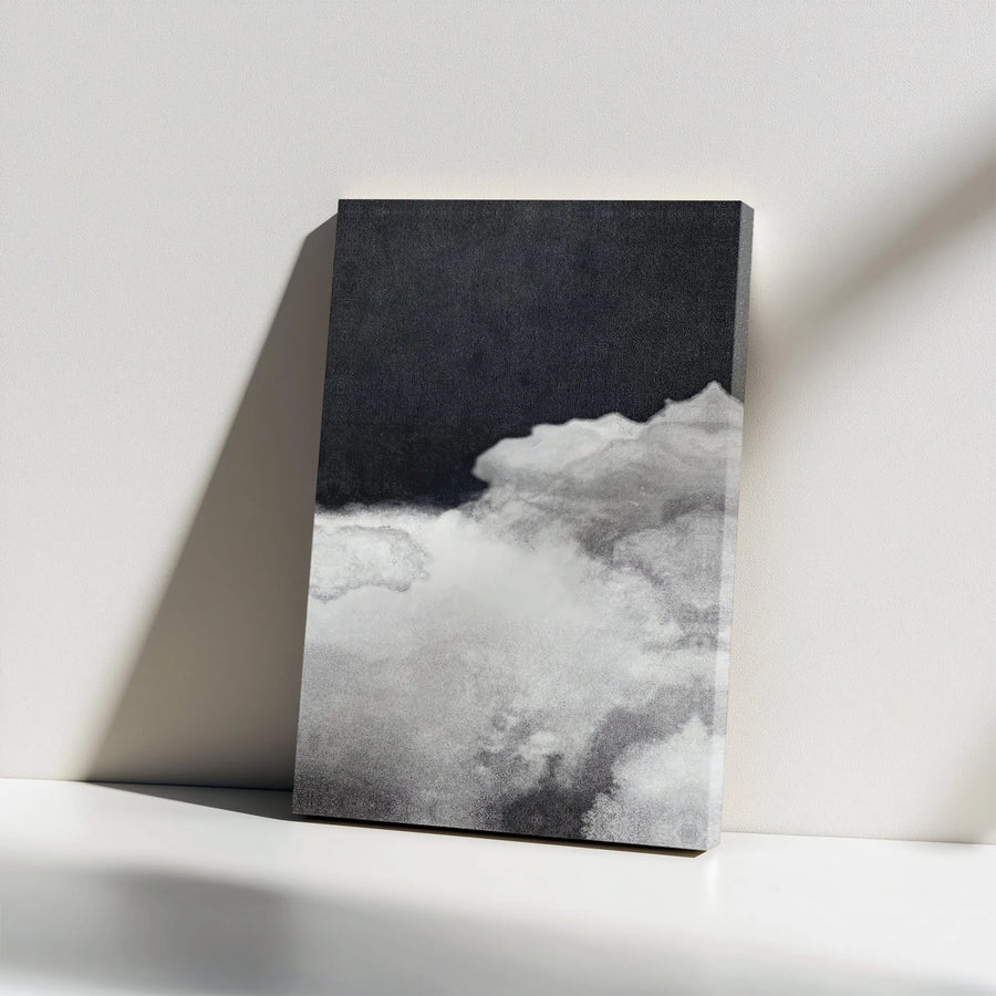 Abstract Minimalist Canvas Wall Art | Monochrome Cloudscape Painting | Premium Gallery-Quality Print | Modern Office & Home Decor Gift
