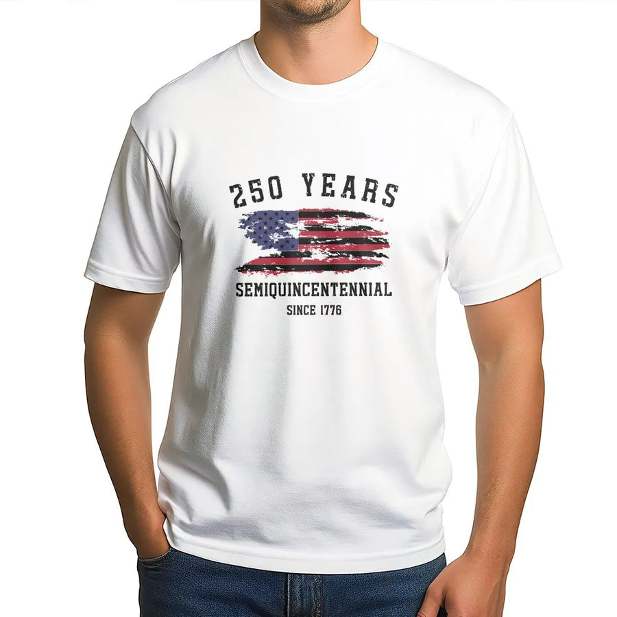 USA 250th Anniversary T-Shirt | Vintage 1776 Semiquincentennial Design | Soft Cotton Blend | Patriotic Gift for Men and Women