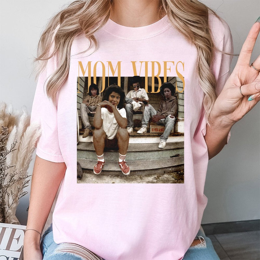 Mom Vibes T-Shirt | 90s Nostalgia Retro Sitcom Graphic Tee | Premium 100% Cotton Apparel | Cool Mom Gift for Her