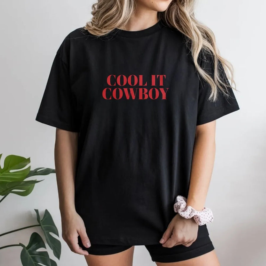 Cool It Cowboy T-Shirt | Y2K Western Graphic Pullover | Premium Cotton Blend | Unisex Country Festival Outfit Gift
