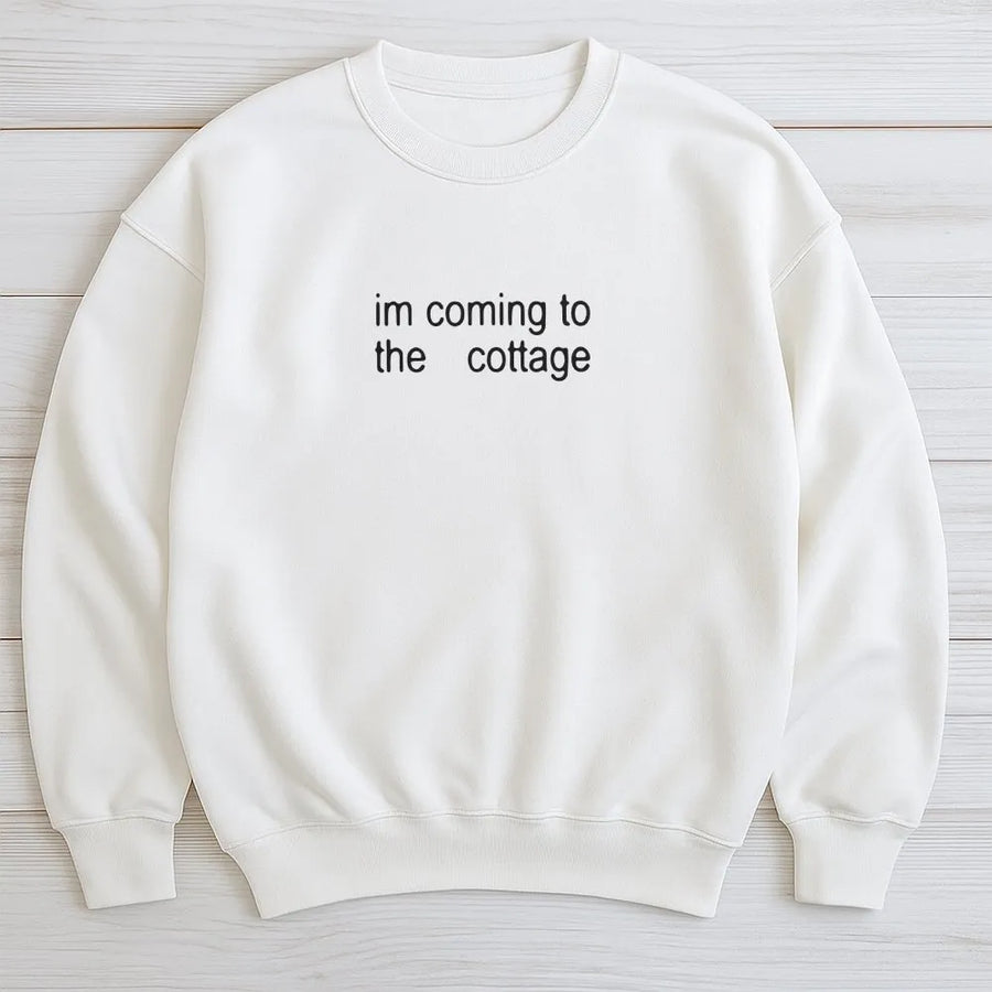 Im Coming to the Cottage Shirt | Funny Vacation Quote Baby Tee | Premium Soft Cotton | Aesthetic Summer Streetwear Gift for Women
