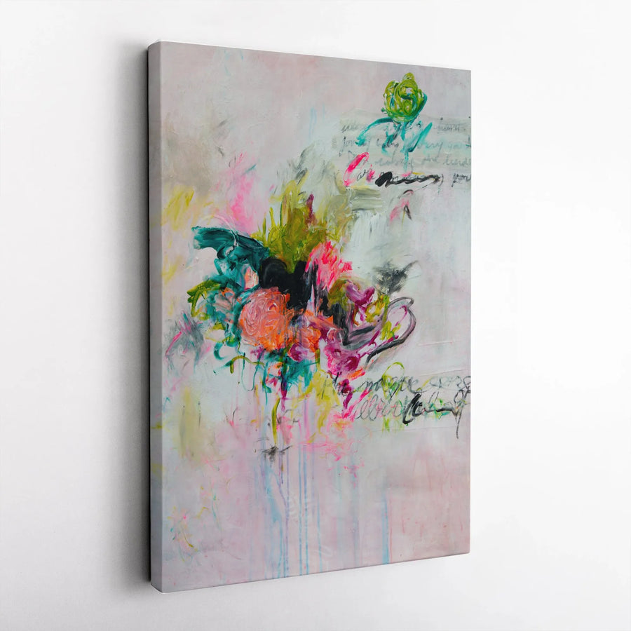 Abstract Canvas Wall Art | Colorful Graffiti Style Painting | Premium Thick Gallery Wrap Canvas | Modern Living Room & Office Decor