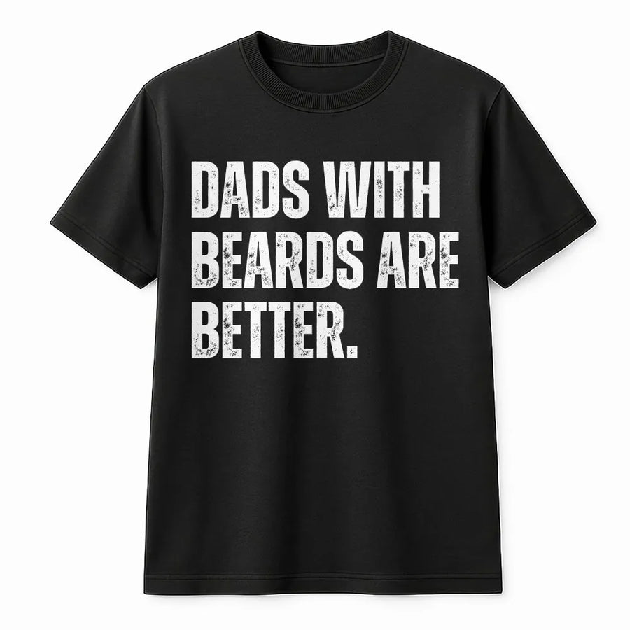 Bearded Dad T-Shirt | Retro Varsity Typography Design | 100% Soft Cotton | Funny Father's Day Gift For Bearded Men