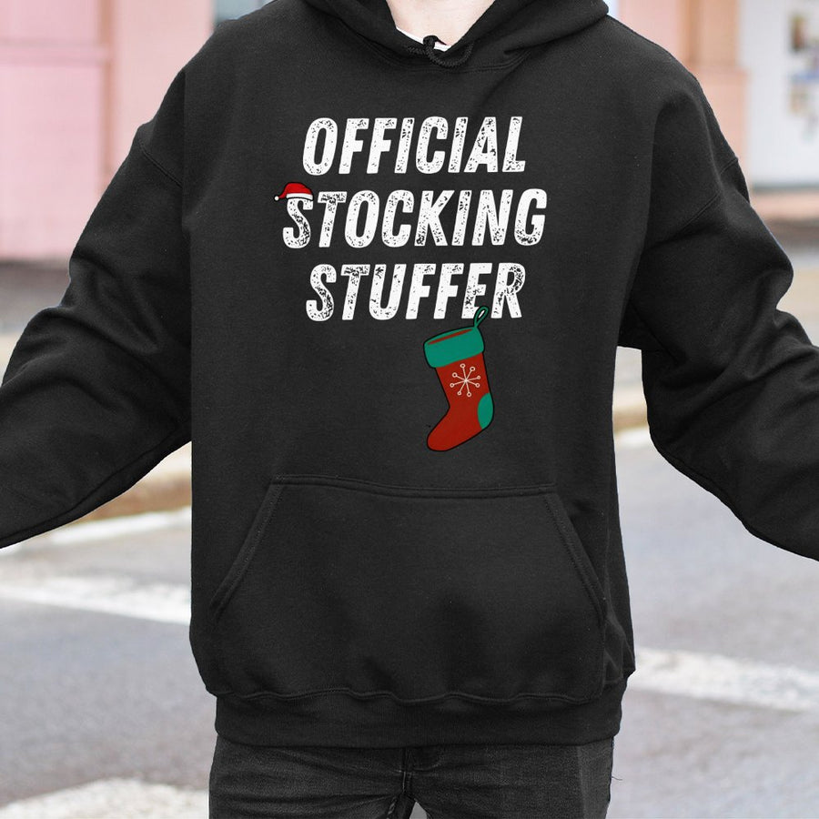 Stocking Stuffer Hoodie | Funny Christmas Sweatshirt | Soft Cotton-Poly Blend | Cozy Holiday Gift for Him or Her