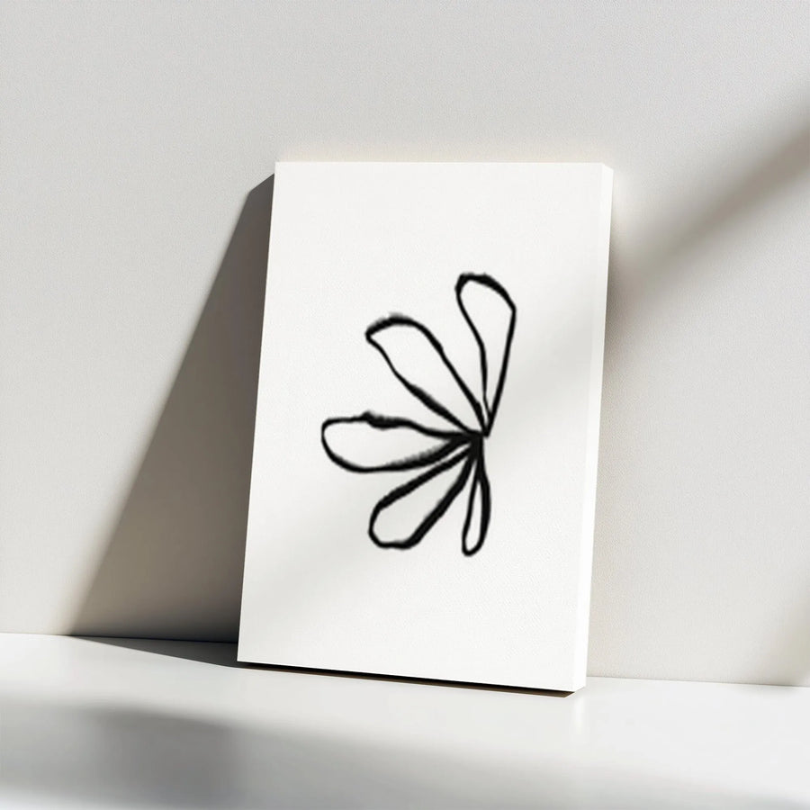 Minimalist Flower Canvas Wall Art | Abstract Botanical Line Drawing | Premium Gallery-Quality Print | Modern Zen Home Decor Gift