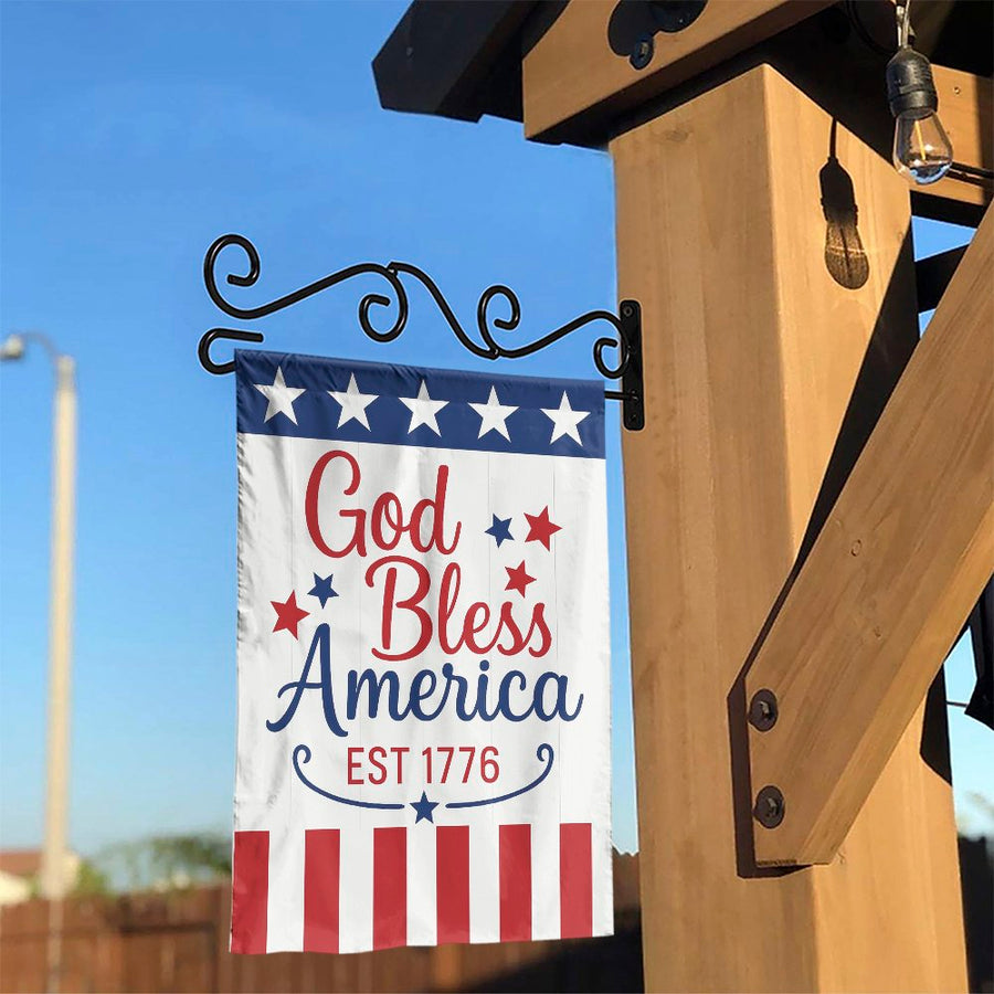 God Bless America Garden Flag | Patriotic 1776 Yard Decor | Weather-Resistant Premium Polyester | Independence Day & Memorial Day Outdoor Gift