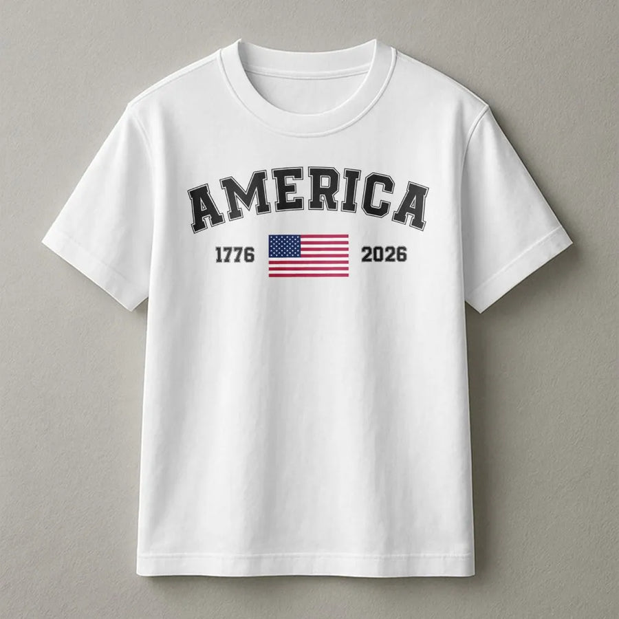 USA 250th Anniversary T-Shirt | Vintage American Flag 1776-2026 | Soft Cotton Blend | Patriotic Collector's Gift For Men and Women
