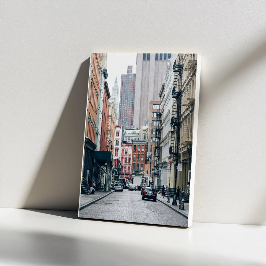 New York City Street Scene Vertical Canvas | Urban Cityscape Photography | Premium Thick Gallery Wrap Art | Modern Home & Office Decor Gift