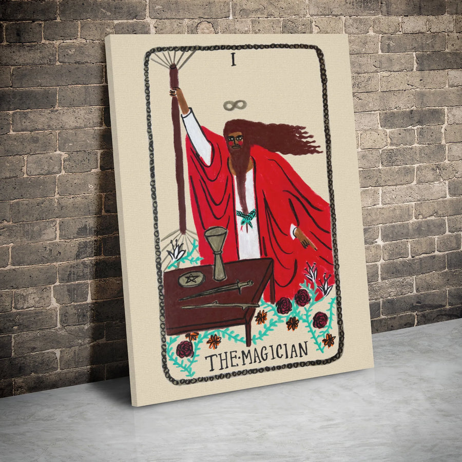 The Magician Tarot Card Canvas Print | Esoteric Wall Art Decor | Premium 1.25" Gallery Wrap | Spiritual Home Office Gift for Occult Enthusiasts