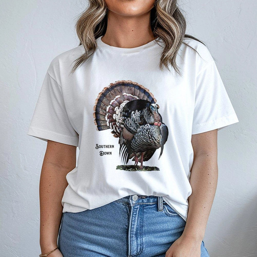 Wild Turkey Hunting T-Shirt | Realistic Bird Wildlife Graphic | Premium Cotton Unisex Apparel | Outdoor Gift For Hunters And Nature Lovers