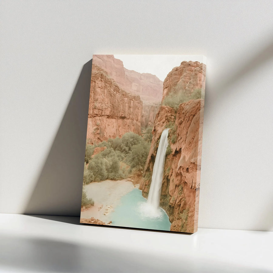 Havasu Falls Wall Art | Grand Canyon Waterfall Photography | Premium Gallery-Wrapped Canvas | Southwestern Home Decor Gift