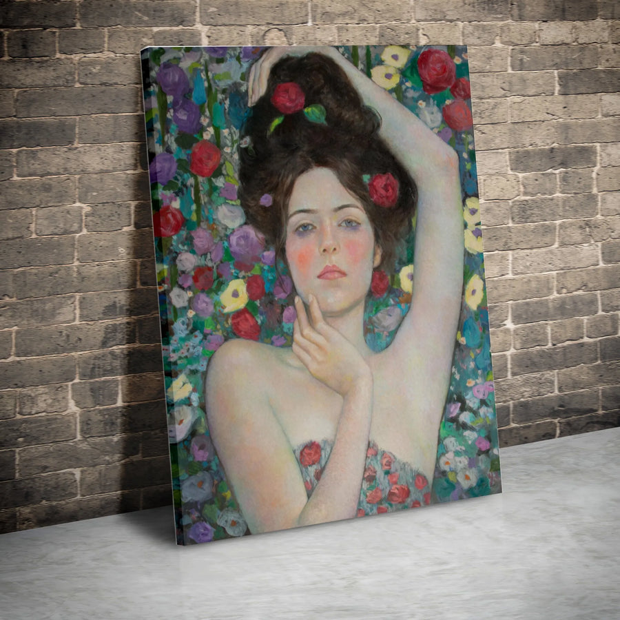 Ophelia Painting Vertical Canvas | Pre-Raphaelite Woman with Flowers Wall Art | Premium Gallery Wrapped Canvas | Gift for Classic Art & Literature Lover
