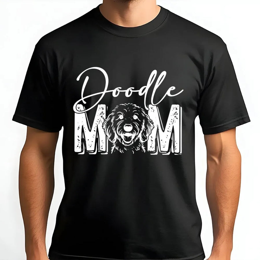 Goldendoodle Mom T-Shirt | Distressed Graphic Dog Lover Tee | Premium 100% Cotton | Cute Gift for Doodle Owners and Pet Parents