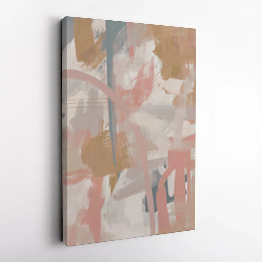 Abstract Canvas Wall Art | Spring Shadows Painterly Abstract Print | Premium Gallery Wrapped Canvas | Modern Wall Decor for Living Room