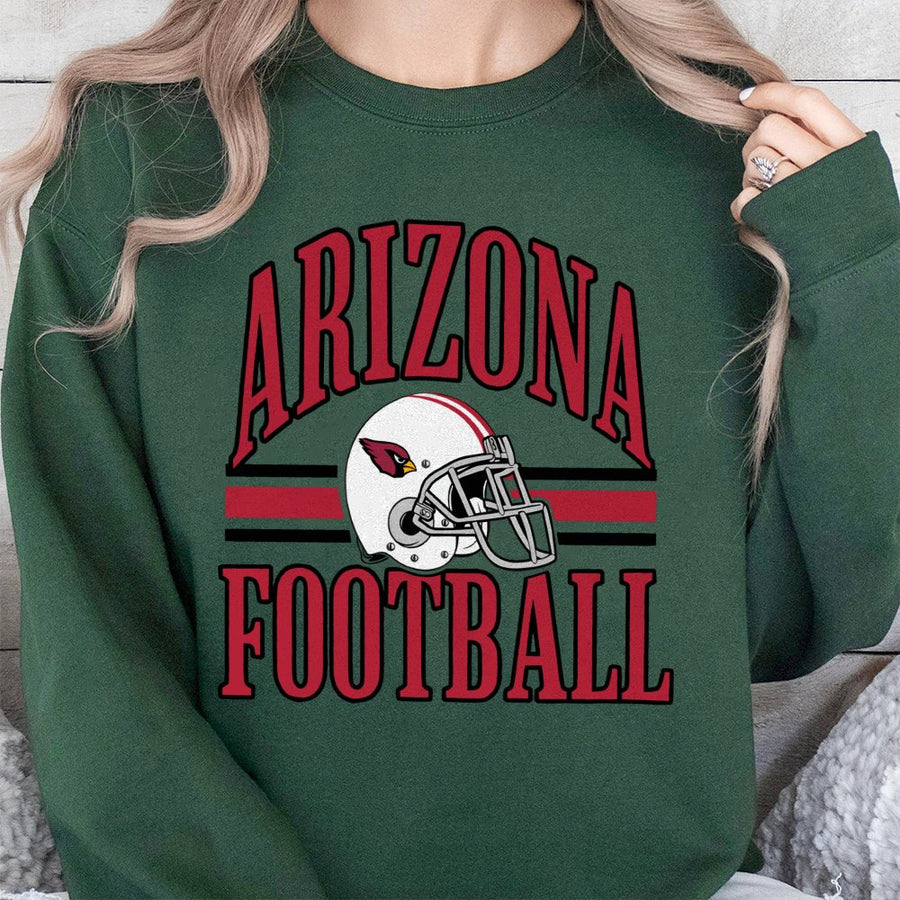 Arizona Football With Arizona Cardinals Helmet Logo Sweatshirt